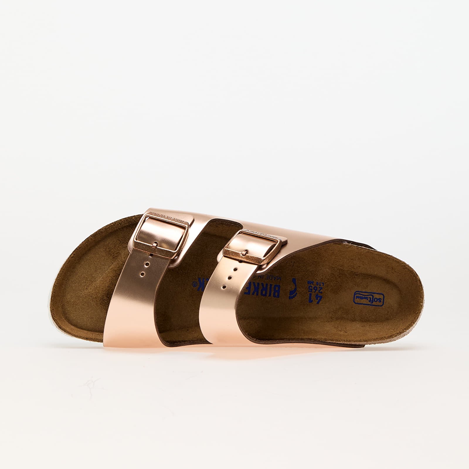 Miesten lenkkarit ja kengät Birkenstock Arizona Birko-Floor Soft Metallic Copper