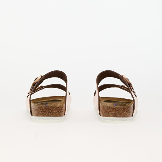 Sommerschuhe Turnschuhe und Flip Flops Birkenstock Arizona Birko Floor Soft Metallic Copper Queens