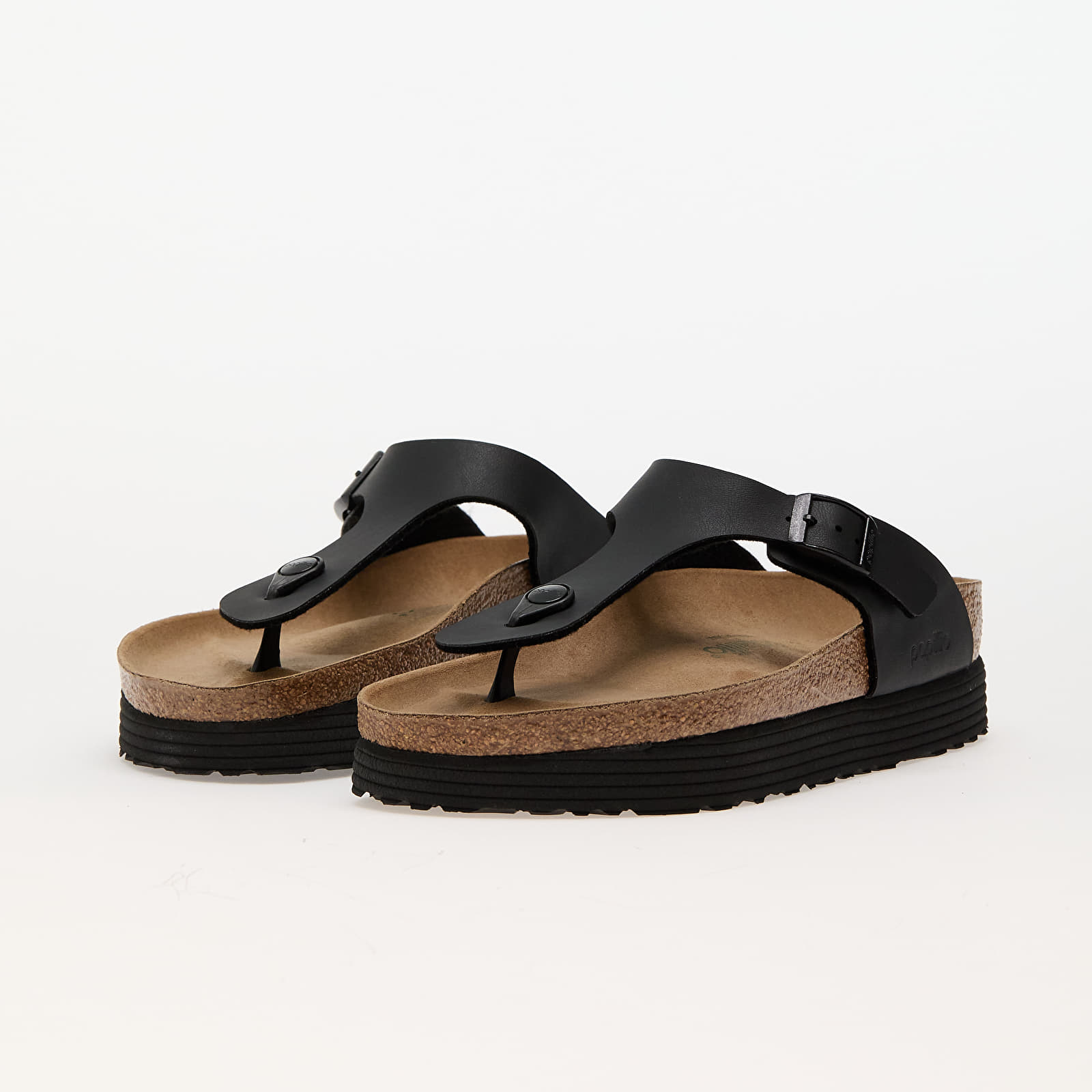 Sneakers und Schuhe fur Frauen Birkenstock x Papillio Gizeh Grooved Platform Black Queens