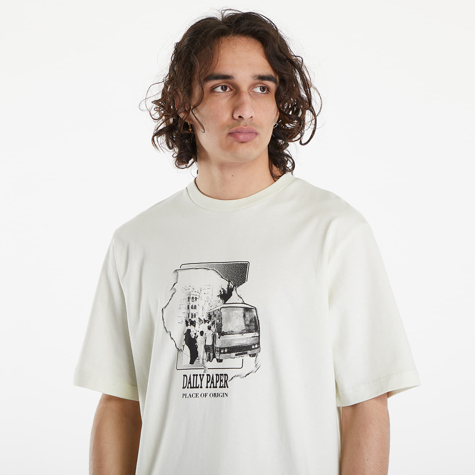 Trička Daily Paper Place Of Origin Short Sleeve T-Shirt Frost White