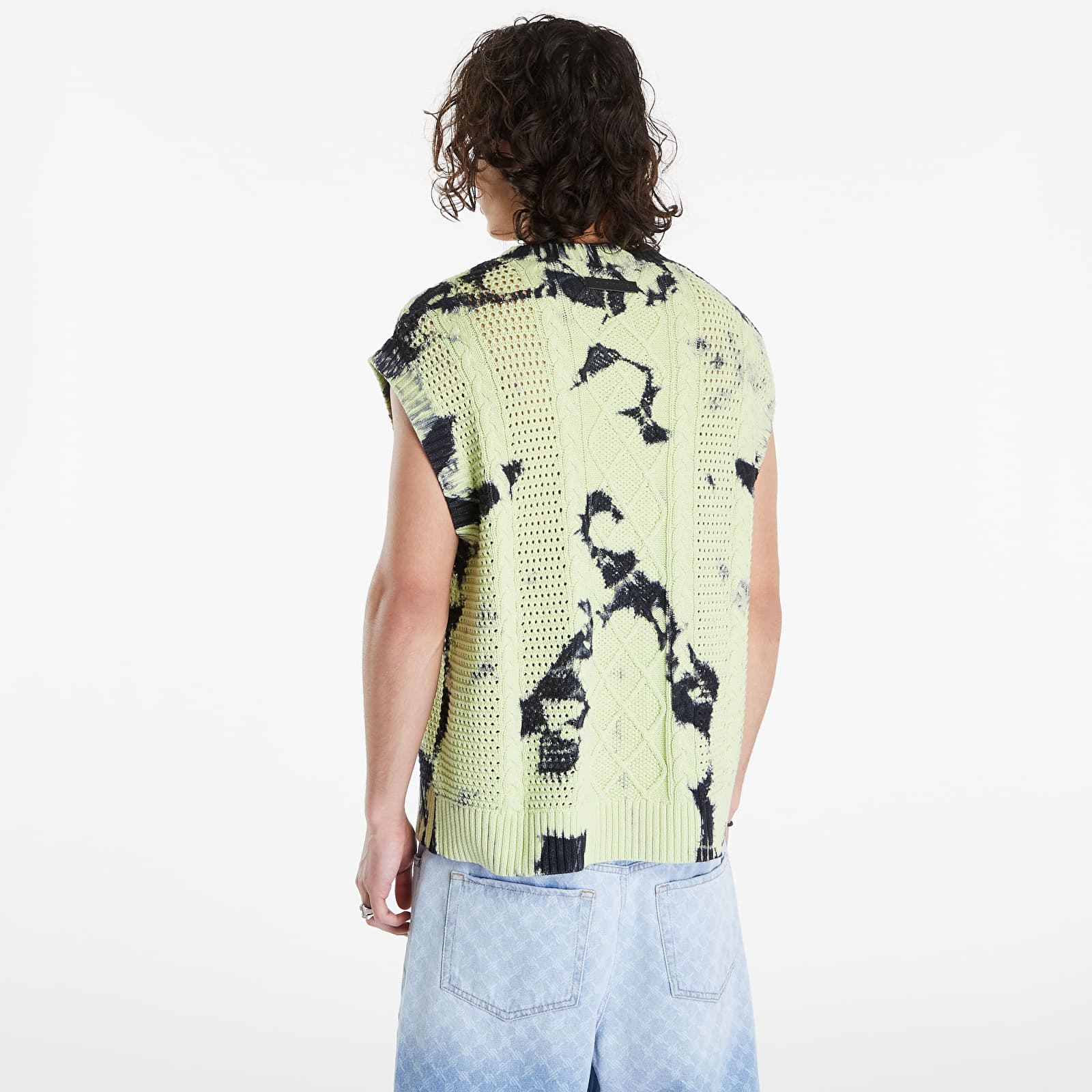Svetry Daily Paper Xois Crochet Vest Daiquiri Green