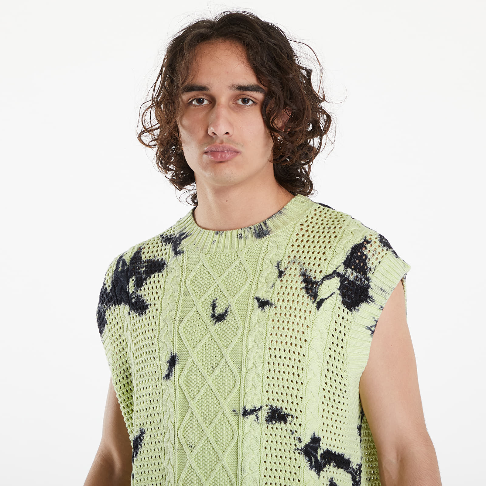 Svetry Daily Paper Xois Crochet Vest Daiquiri Green
