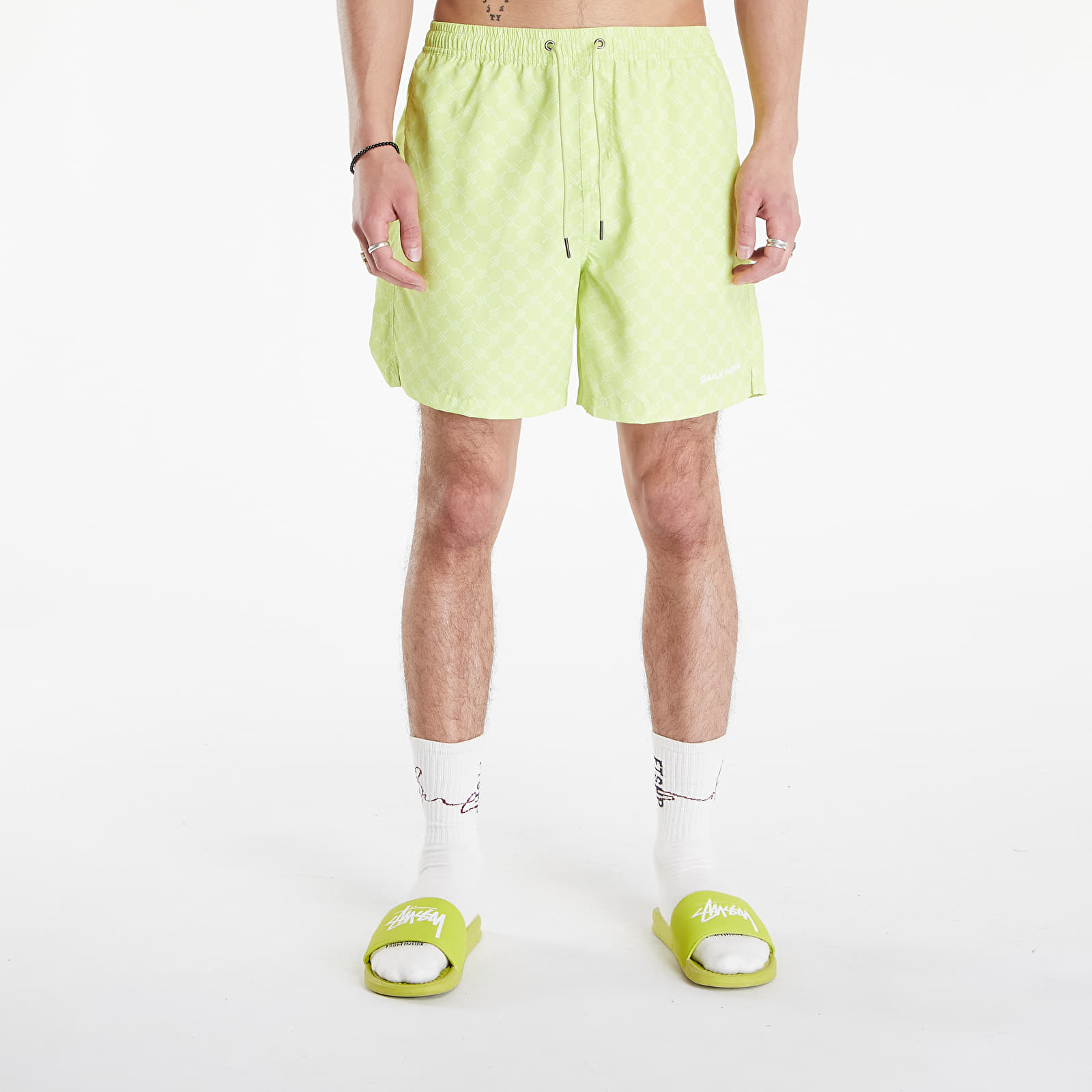 Swimwear Daily Paper Kato Monogram Swimshorts Daiquiri Green