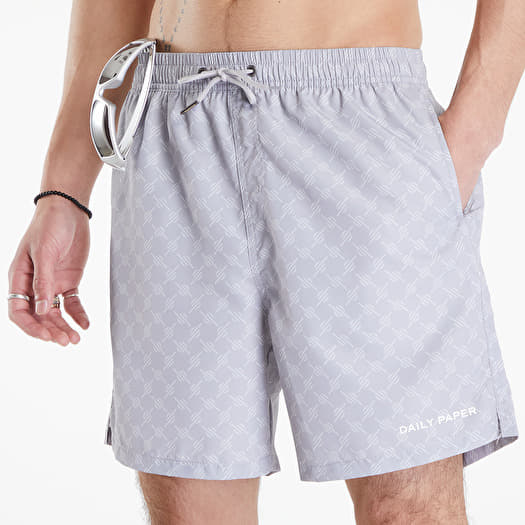 Swimsuit Daily Paper Kato Monogram Swimshorts Sleet Grey Queens