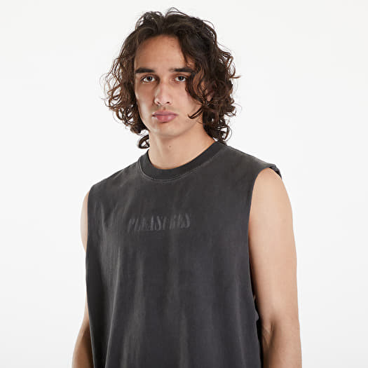 Tank tops PLEASURES Onyx Sleeveless Shirt Faded Black | Queens