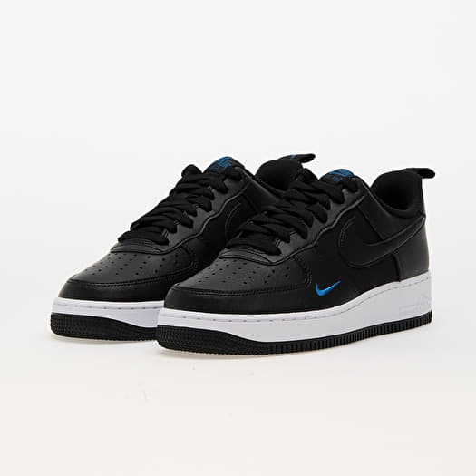 Men s sneakers and shoes Nike Air Force 1 07 Black Black Court Blue White Queens