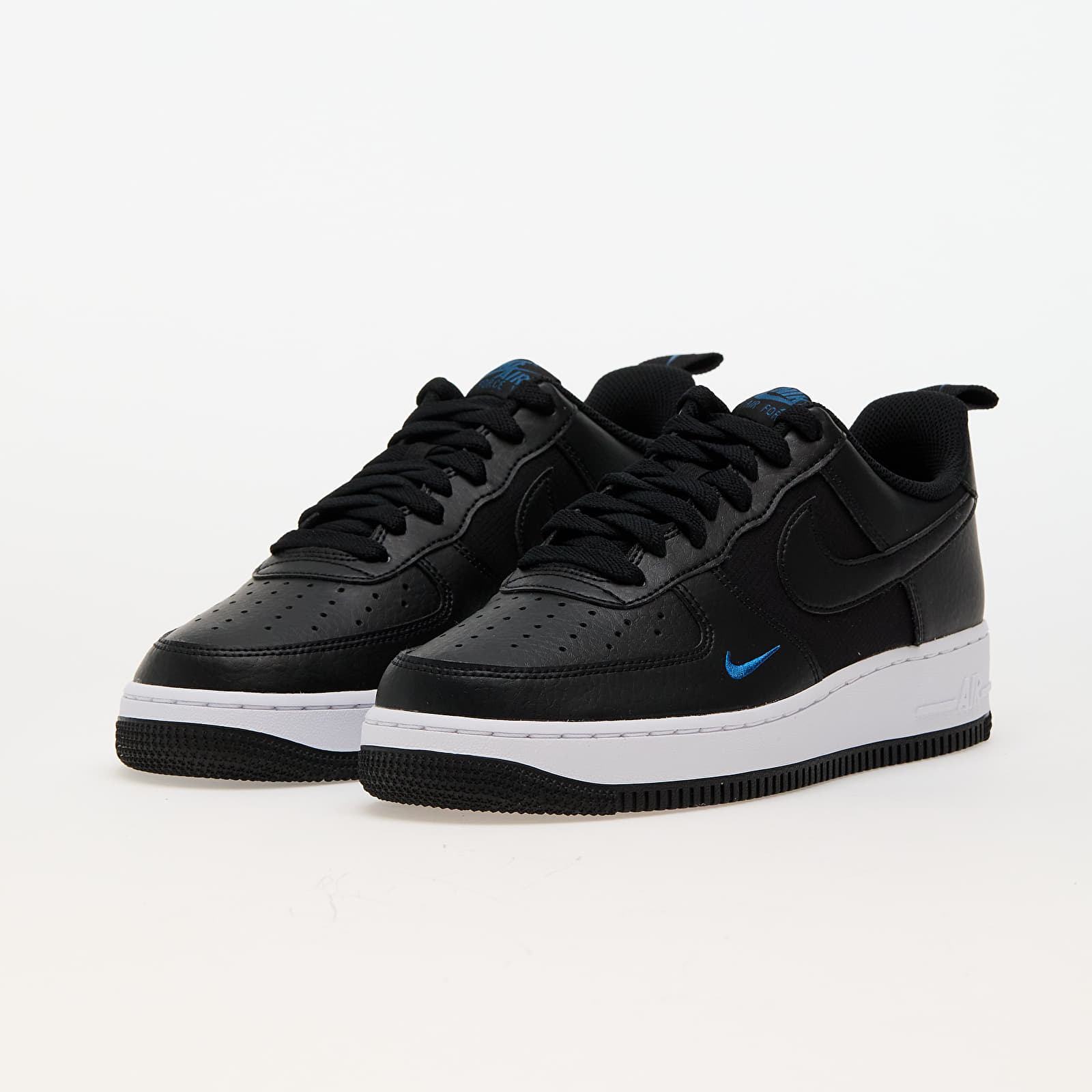 Men's sneakers and shoes Nike Air Force 1 '07 Black/Black-Court Blue-White