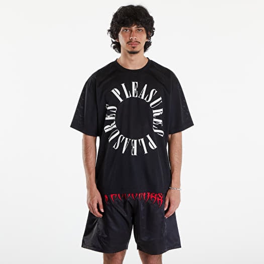 T-shirt PLEASURES Motive Mesh Shirt Black