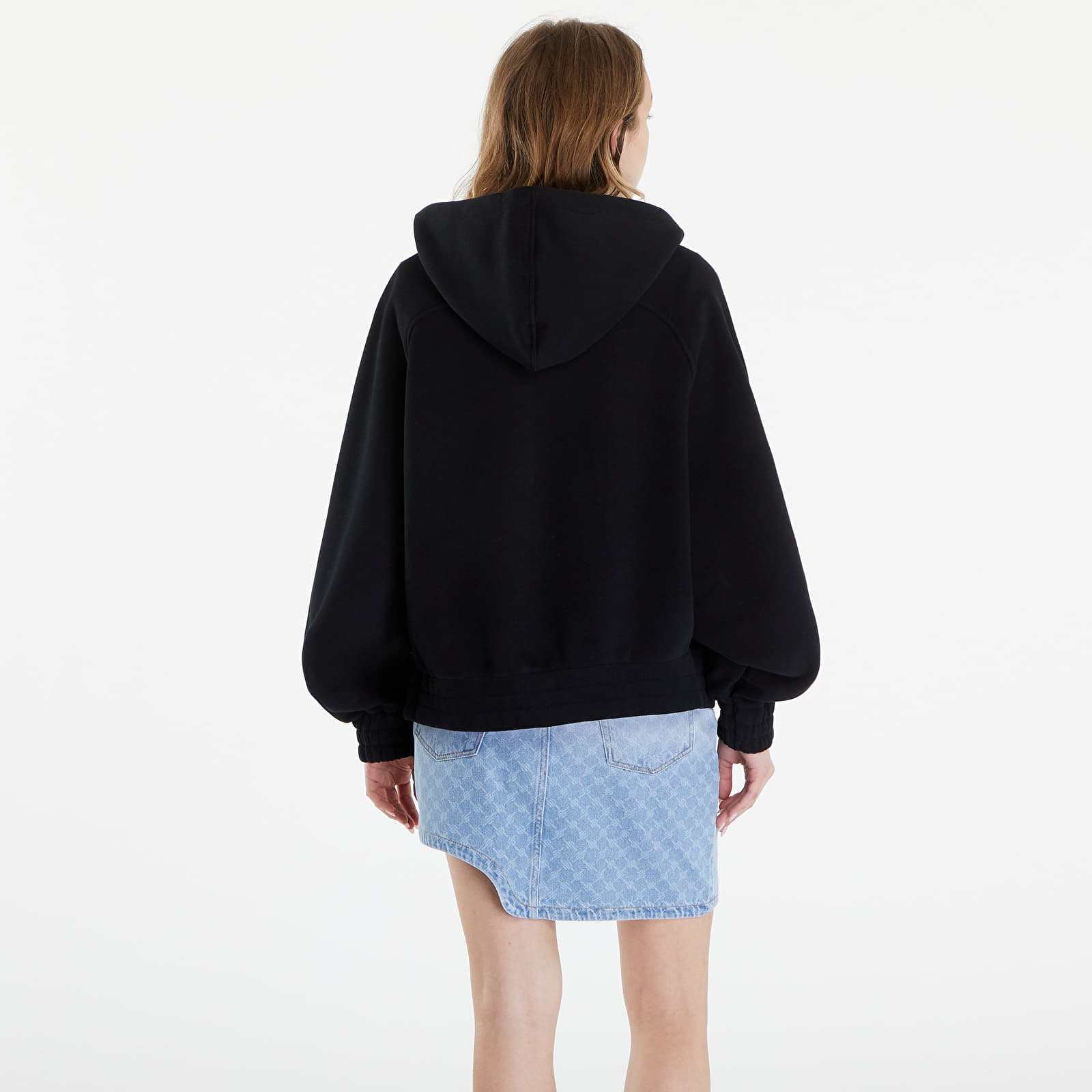 Damestruien Daily Paper Njeri Oversized Zipper Hoodie Black