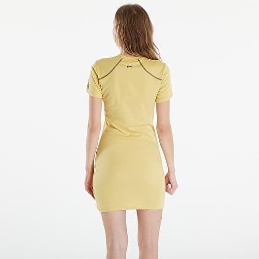 Nike Sportswear Women's Short Sleeve Dress Saturn Gold | Queens Nike Sportswear Women's Short Sleeve Dress Saturn Gold | Queens