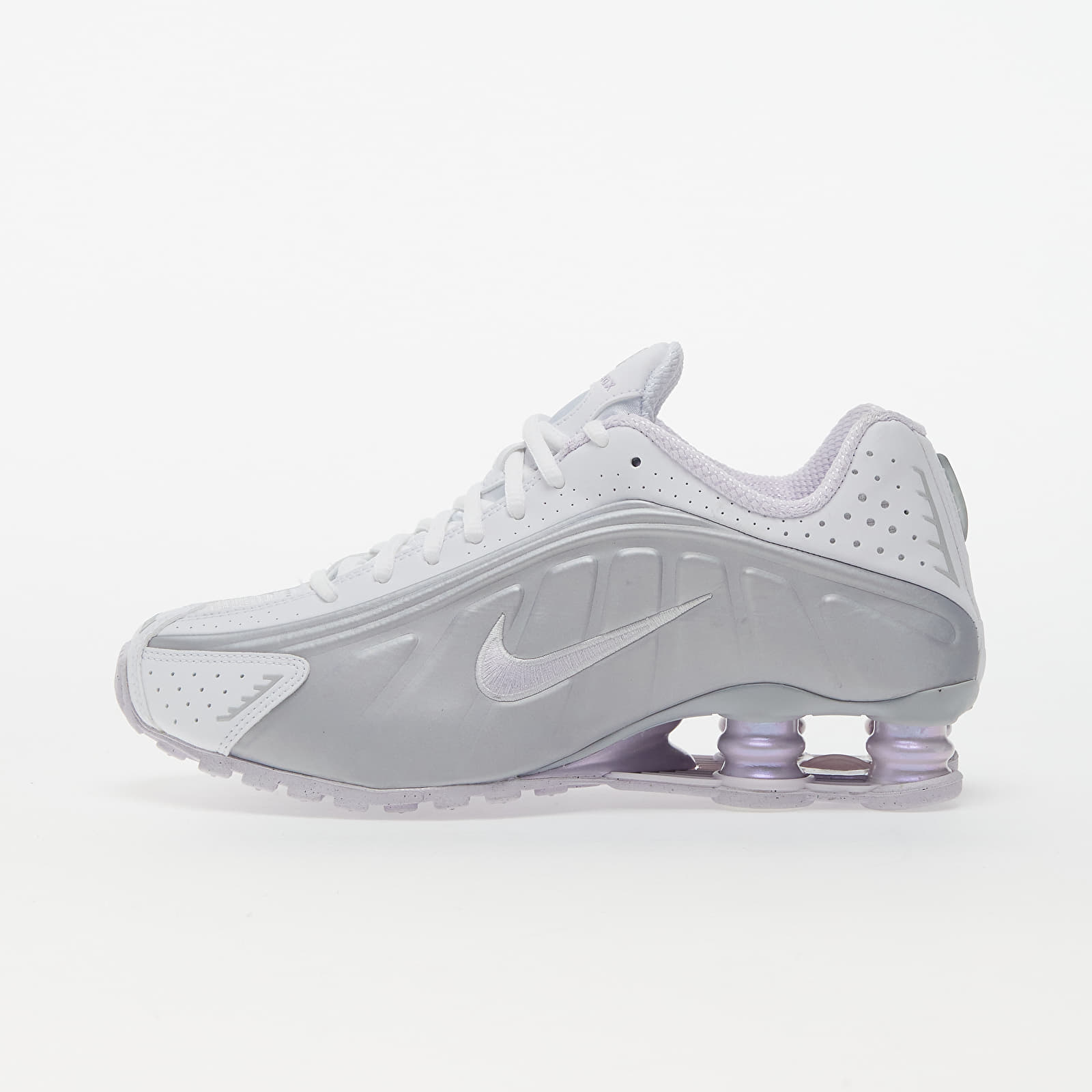 Women's sneakers and shoes Nike W Shox R4 White/ Barely Grape-Mtlc Platinum
