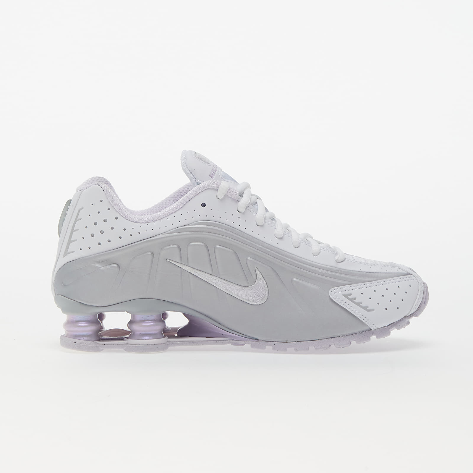 Women's sneakers and shoes Nike W Shox R4 White/ Barely Grape-Mtlc Platinum