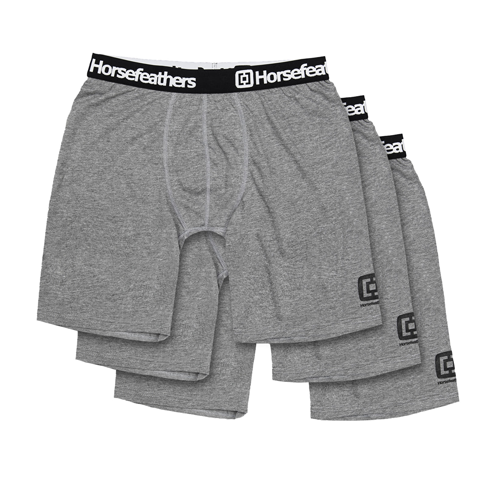 Boxer shorts Horsefeathers Dynasty Long 3-Pack Boxer Shorts Heather Gray