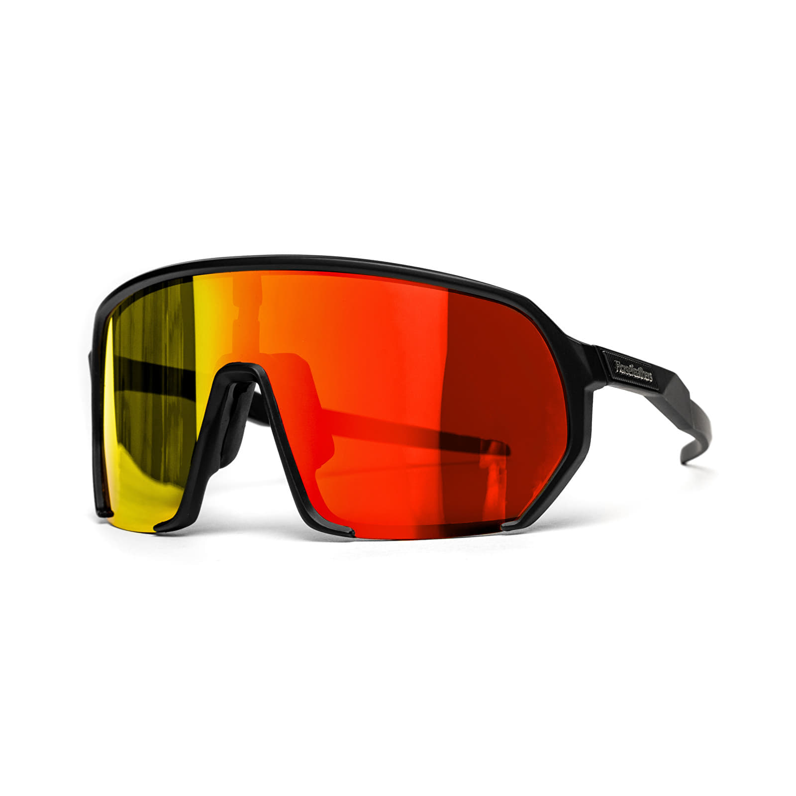 Horsefeathers Archie Bike Sunglasses Black/ Mirror Red