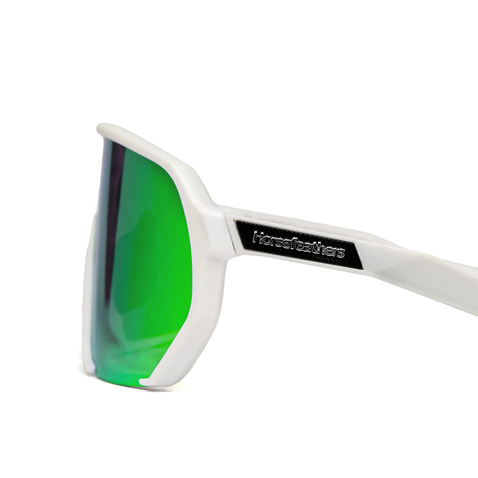 Zonnebrillen Horsefeathers Archie Bike Sunglasses White/ Mirror Green