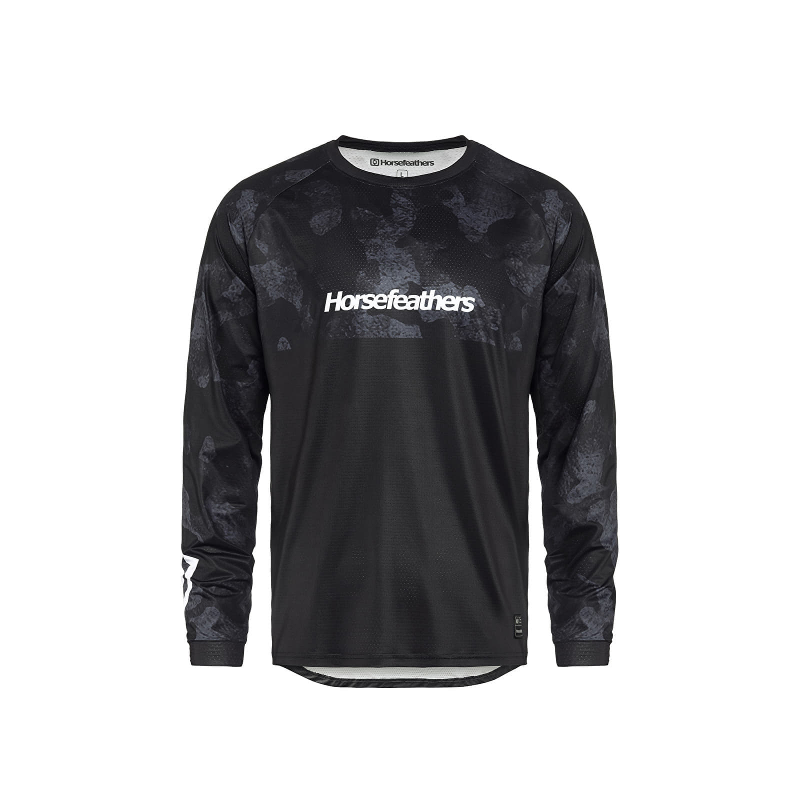 Tricou Horsefeathers Quantum Ls Bike Jersey Black Camo
