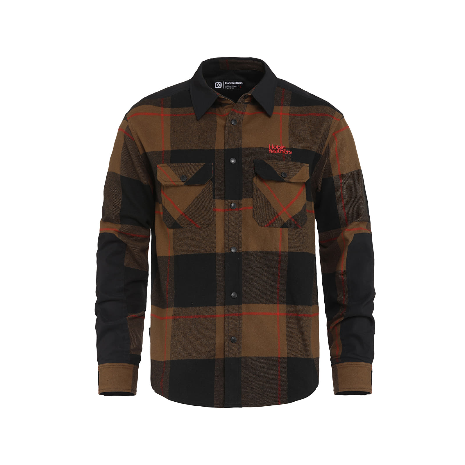 Overhemden Horsefeathers Prom Bike Shirt Coffee/ Red