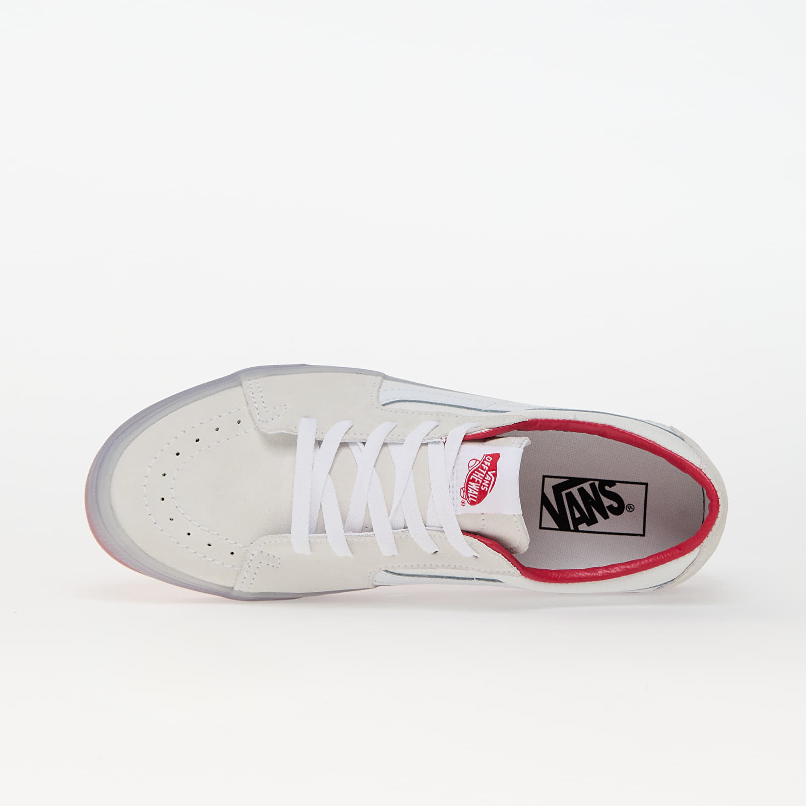 Men's sneakers and shoes Vans Sk8-Low Translucent Sidewall White/ Red