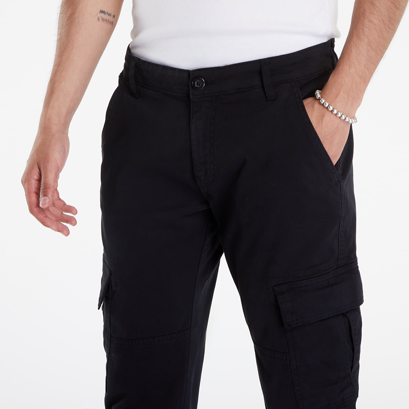 Cargo pants Urban Classics Washed Cargo Twill Jogging Pants Black