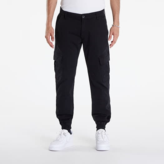 Urban Classics Washed Cargo Twill Jogging Pants Black