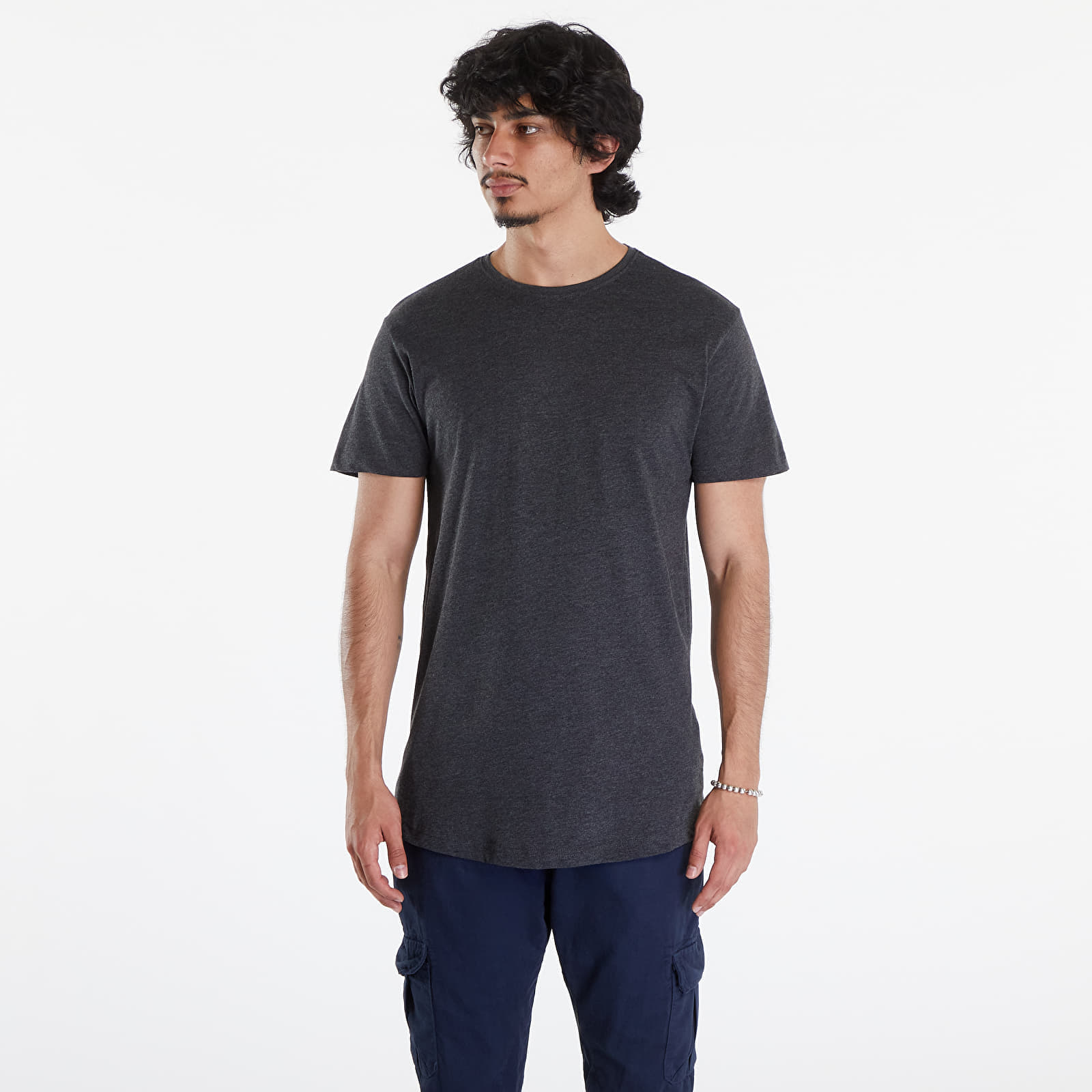 T-shirt Urban Classics Shaped Long Tee Grey M