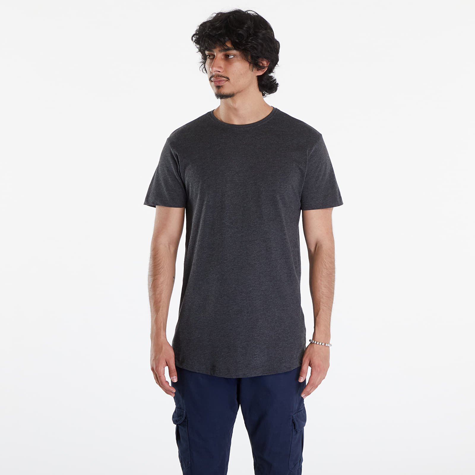 Koszulki Urban Classics Shaped Long Tee Grey