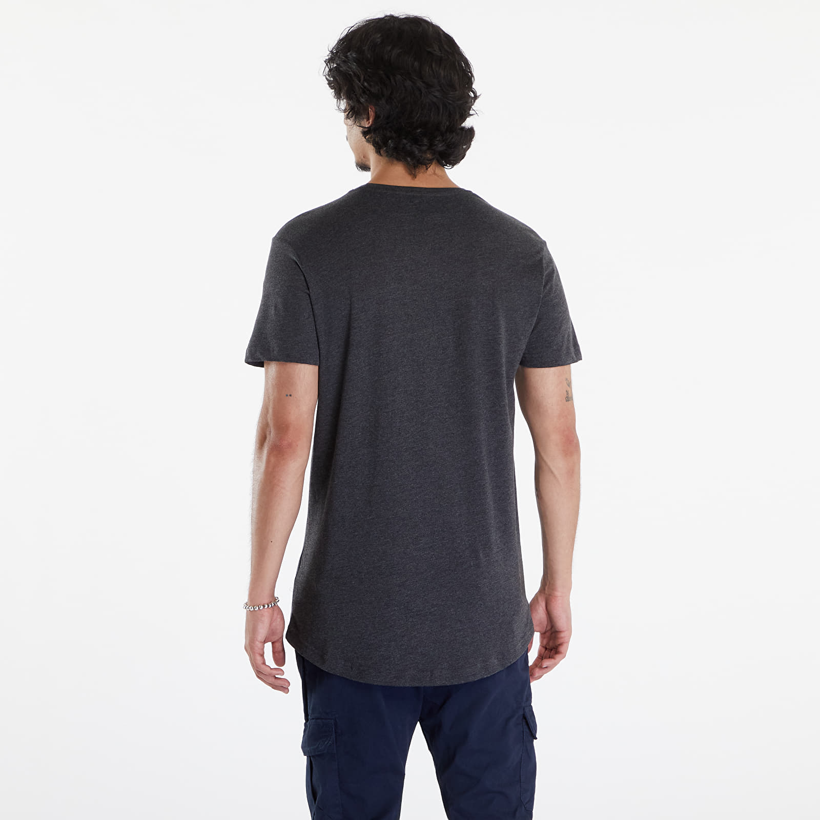 Koszulki Urban Classics Shaped Long Tee Grey