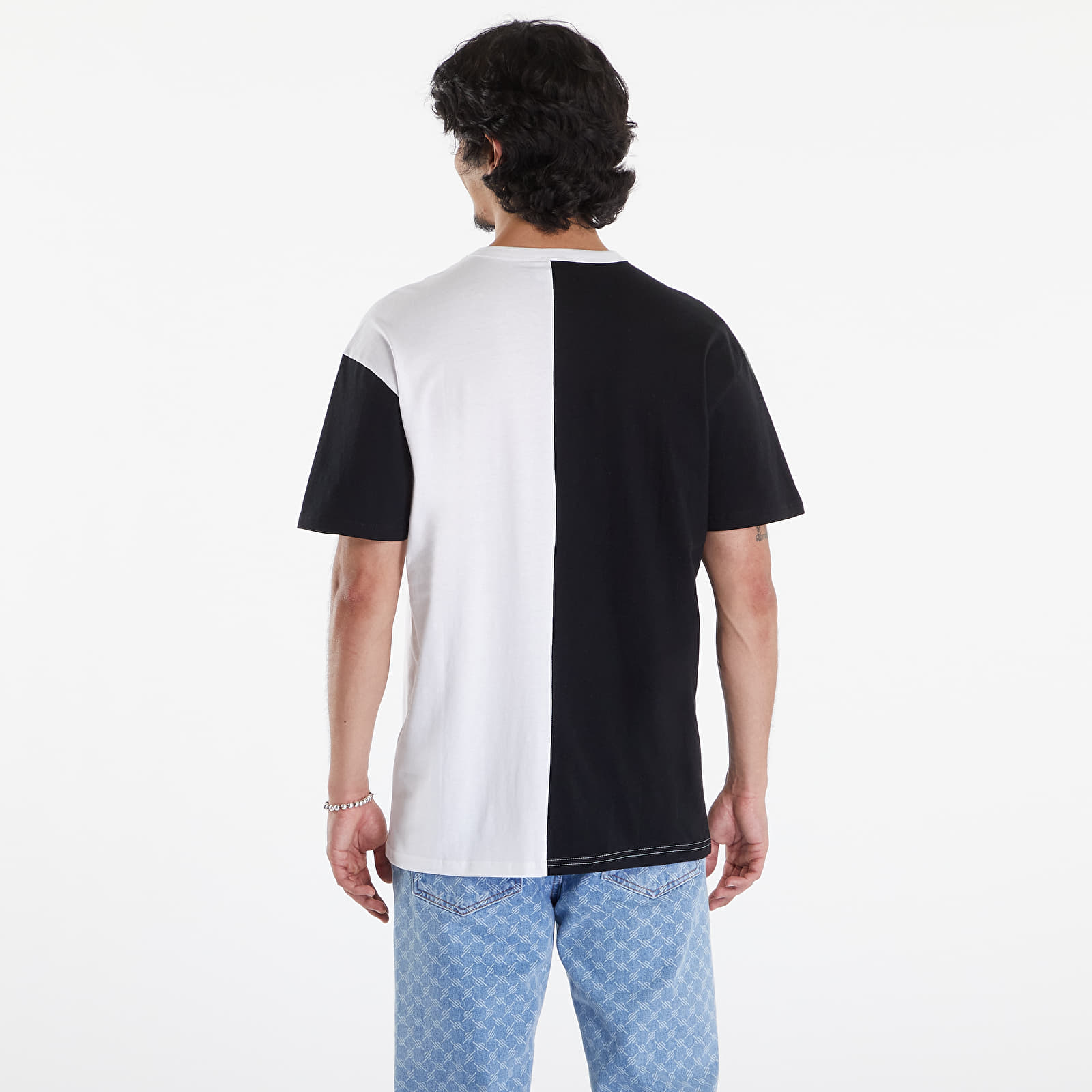 T-shirts Urban Classics Oversize Harlequin Tee Black/ White