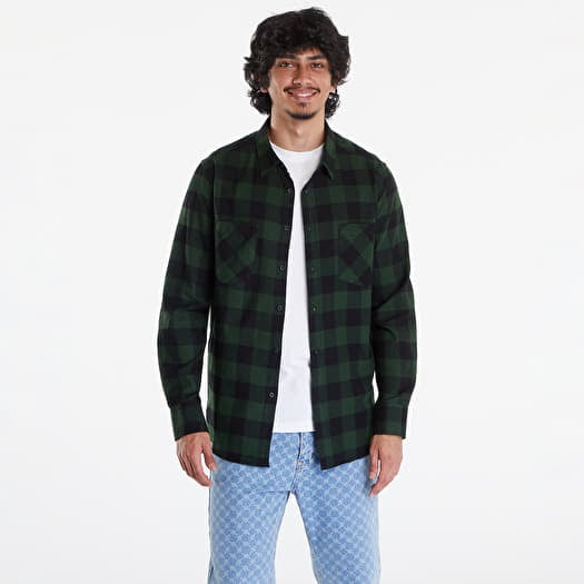 Shirt Urban Classics Checked Flanell Shirt Black/ Green