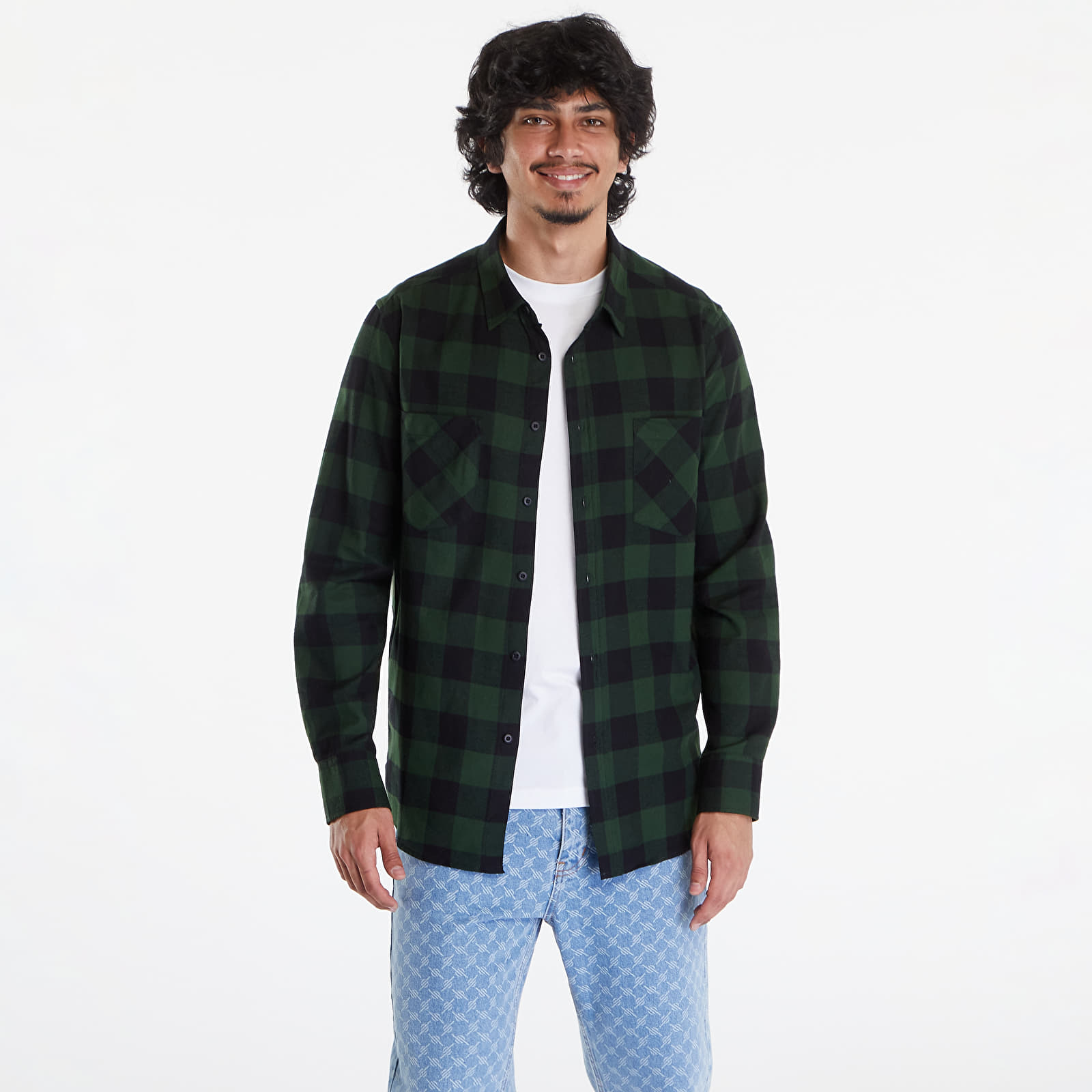 Shirts Urban Classics Checked Flanell Shirt Black/ Green