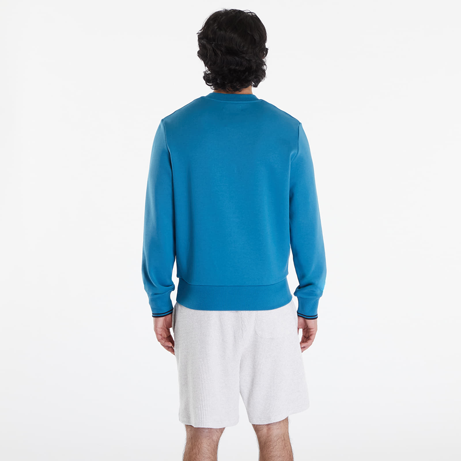 Mikiny Fred Perry Crew Neck Sweatshirt Ocean/ Navy