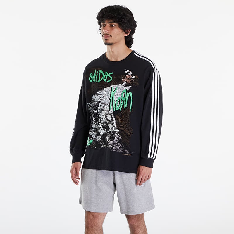 Men's T-shirts adidas x Korn Long Sleeve Tee Black (IW7523) | Queens