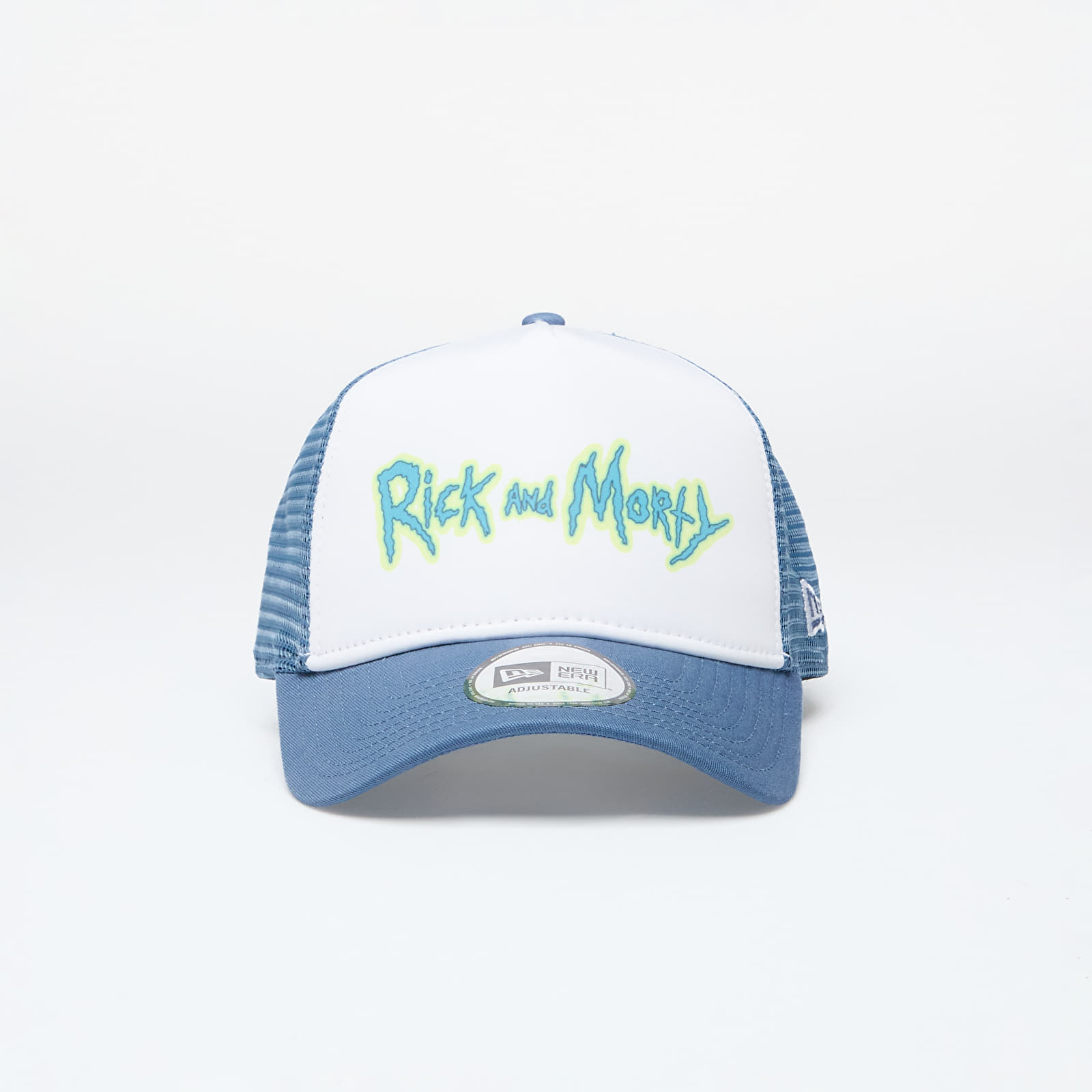 Kape New Era x Rick And Morty 9Forty Trucker Snapback Faded Blue/ White