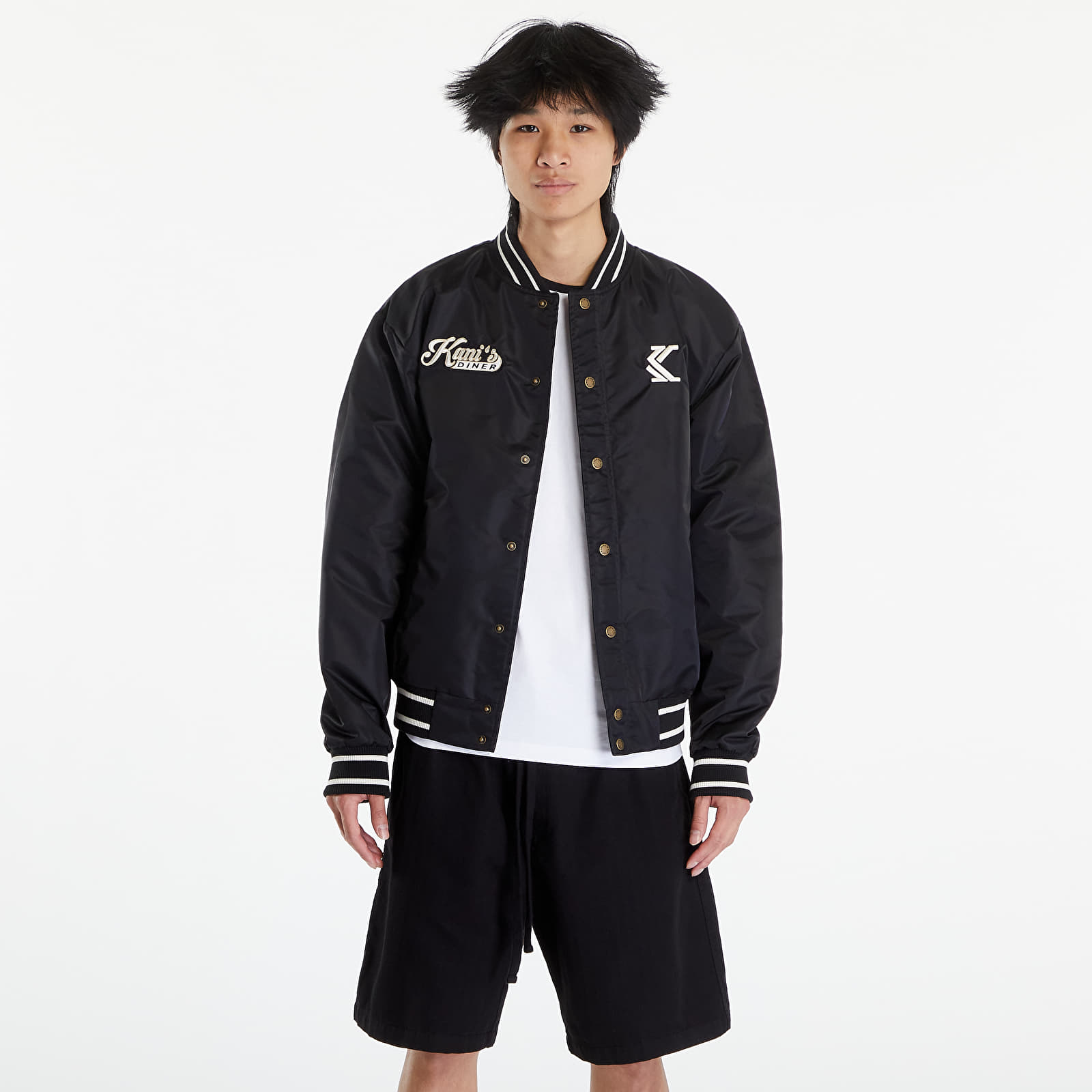 Jackets Karl Kani OG Diner Bowling Jacket Black