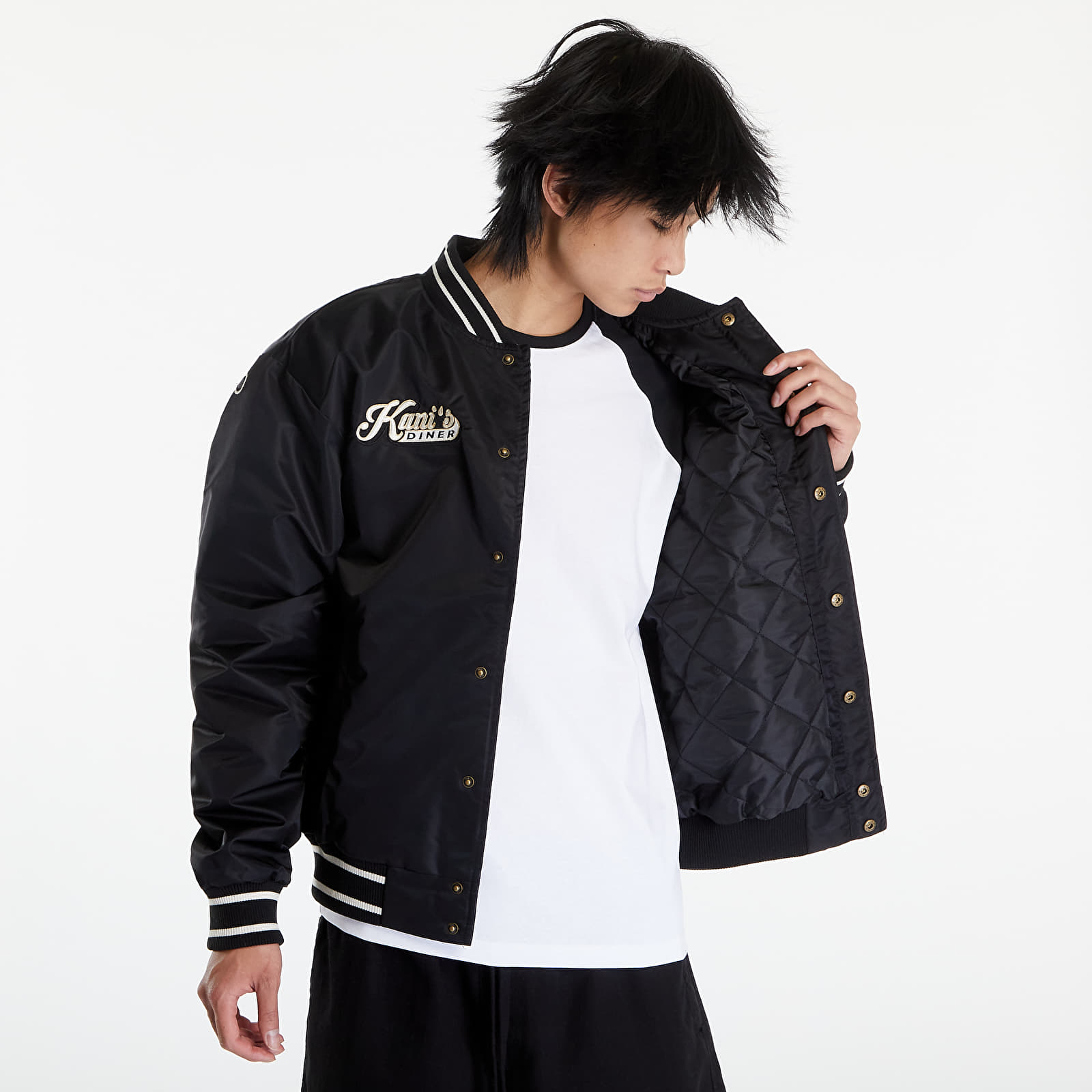 Jackets Karl Kani OG Diner Bowling Jacket Black