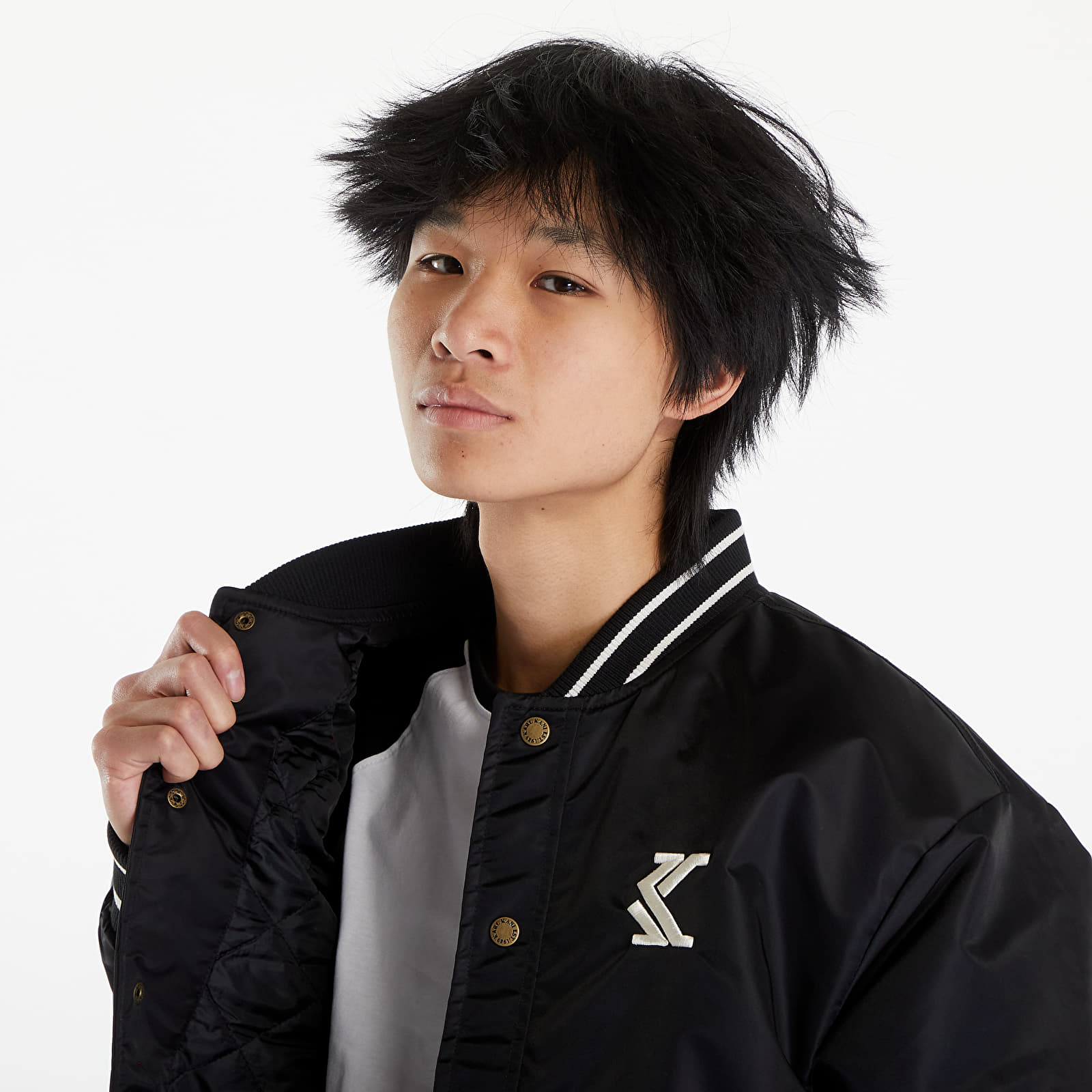 Jackets Karl Kani OG Diner Bowling Jacket Black