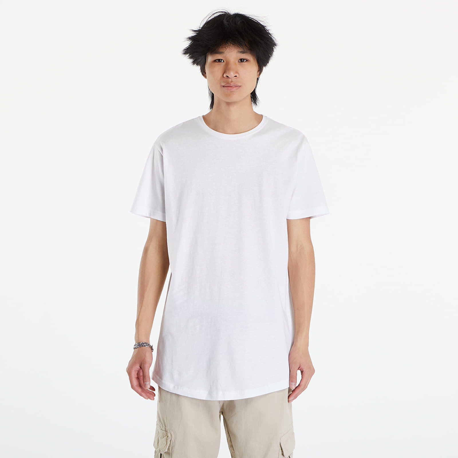 Koszulki Urban Classics Shaped Long Tee White
