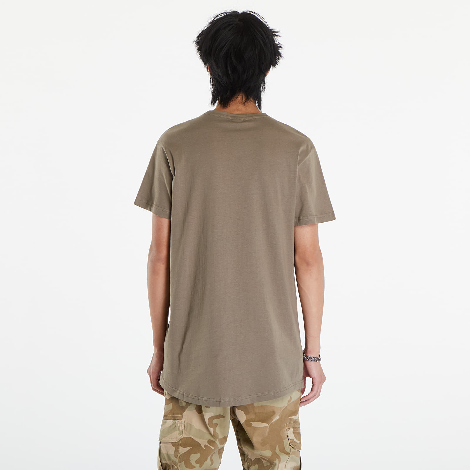 T-shirts Urban Classics Shaped Long Tee Army Green