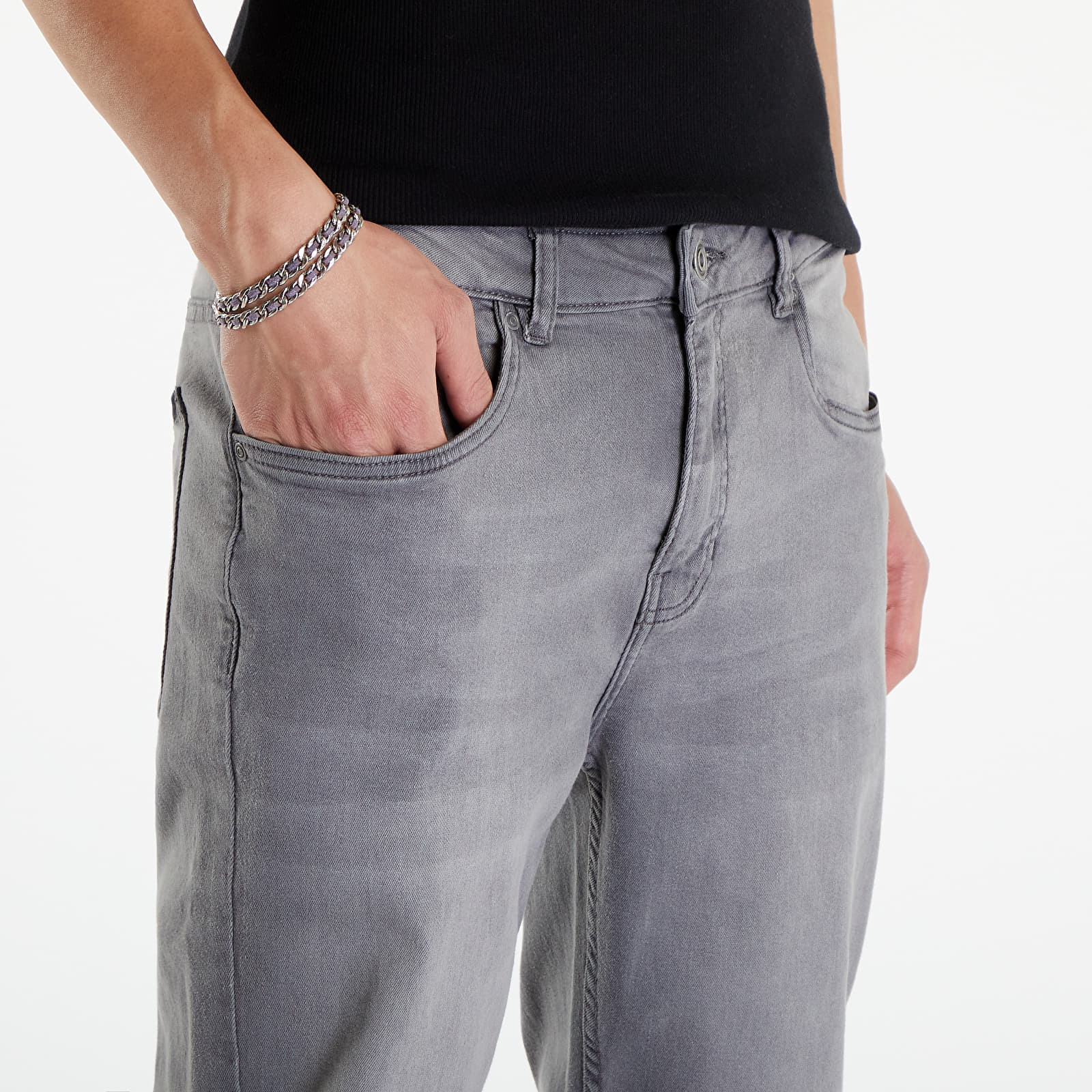 Jeans Urban Classics Stretch Denim Pants Grey