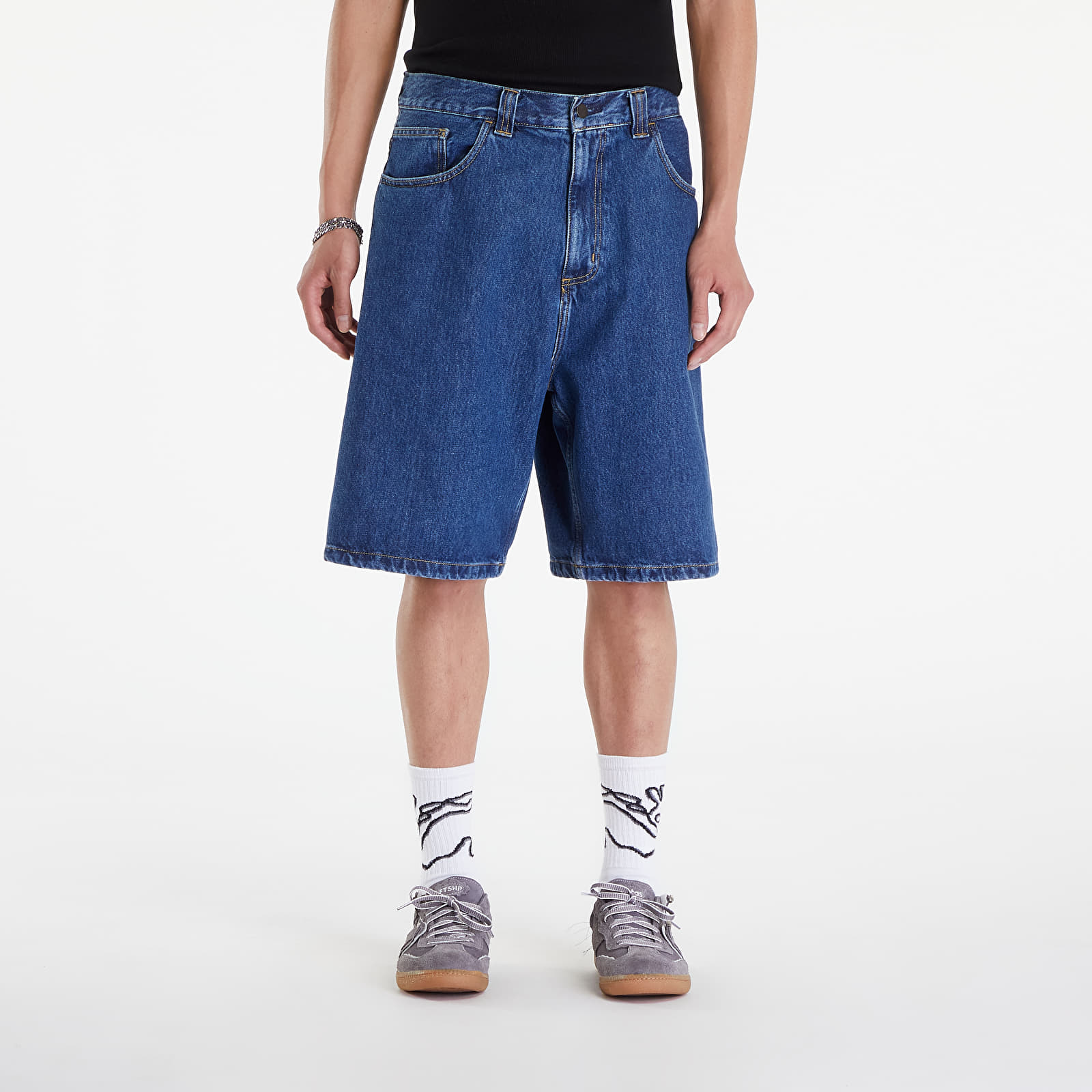 Meeste lühikesed püksid Carhartt WIP Brandon Short Blue Stone Washed
