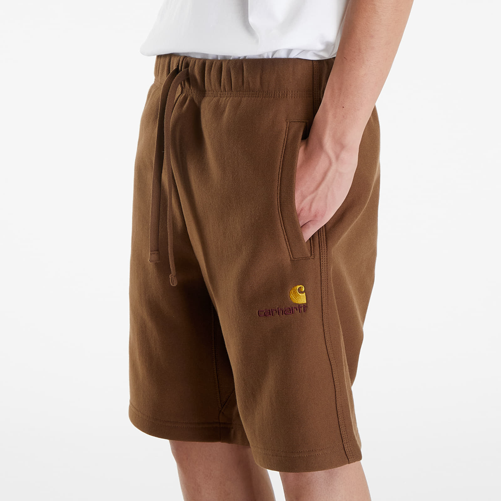 Shorts für Männer Carhartt WIP American Script Sweat Short Lumber