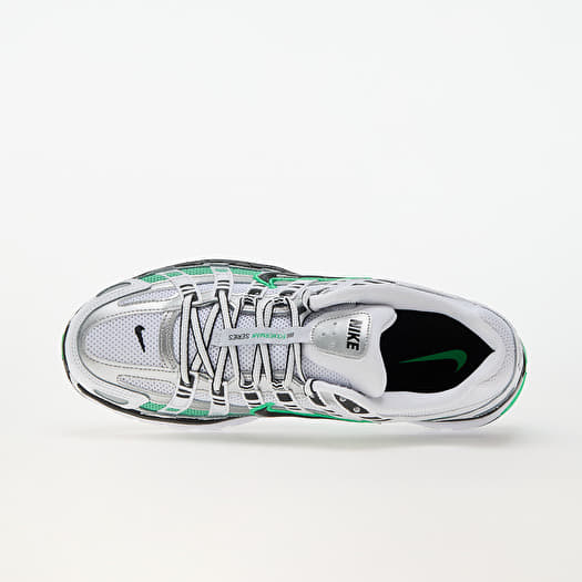 Baskets et chaussures pour hommes Nike P 6000 White Black Metallic Silver Spring Green Queens