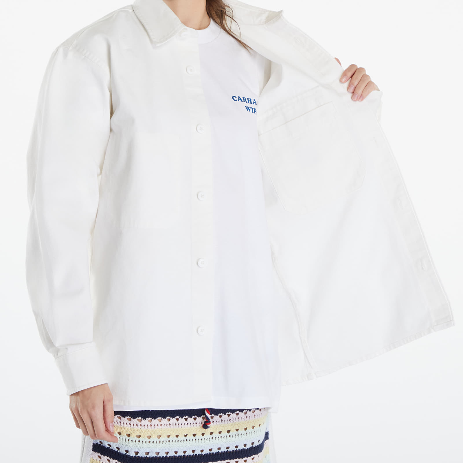 Sobrecamisas Carhartt WIP Reno Shirt Jac UNISEX Off-White Garment Dyed