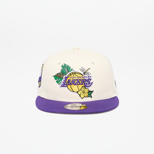 Cap New Era Los Angeles Lakers 9FIFTY NBA Floral Snapback Cap Ivory/ True Purple