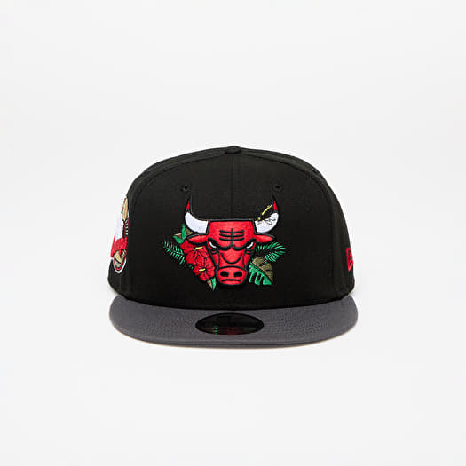 Kapa New Era Chicago Bulls 9FIFTY NBA Floral Snapback Cap Black/ Graphite/Dark Graphite