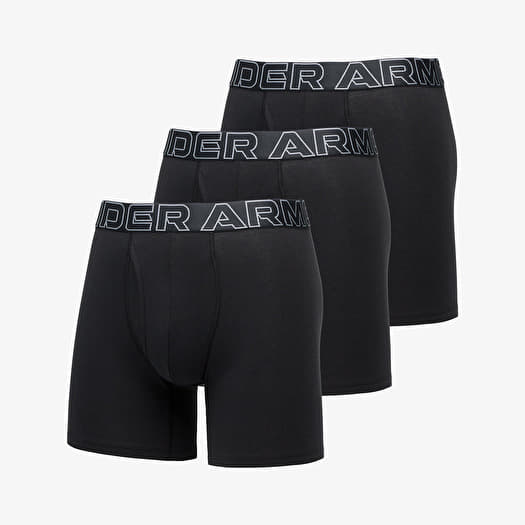 Boxerky Under Armour M Performance Cotton 6in 3-Pack Black