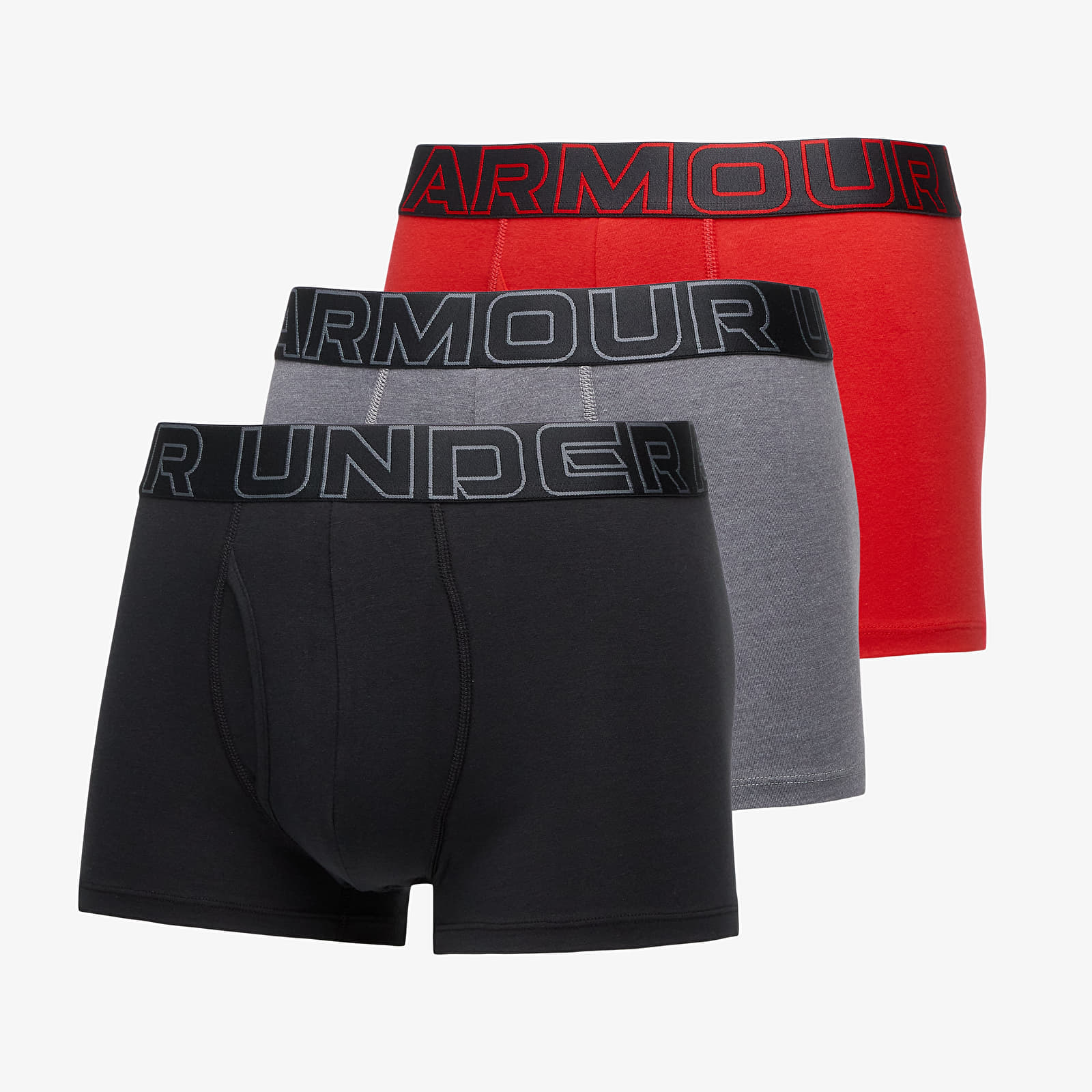 Calzoncillos de boxer Under Armour M Performance Cotton 3in 3-Pack Grey