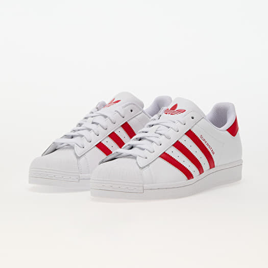 White adidas superstar trainers schuh top