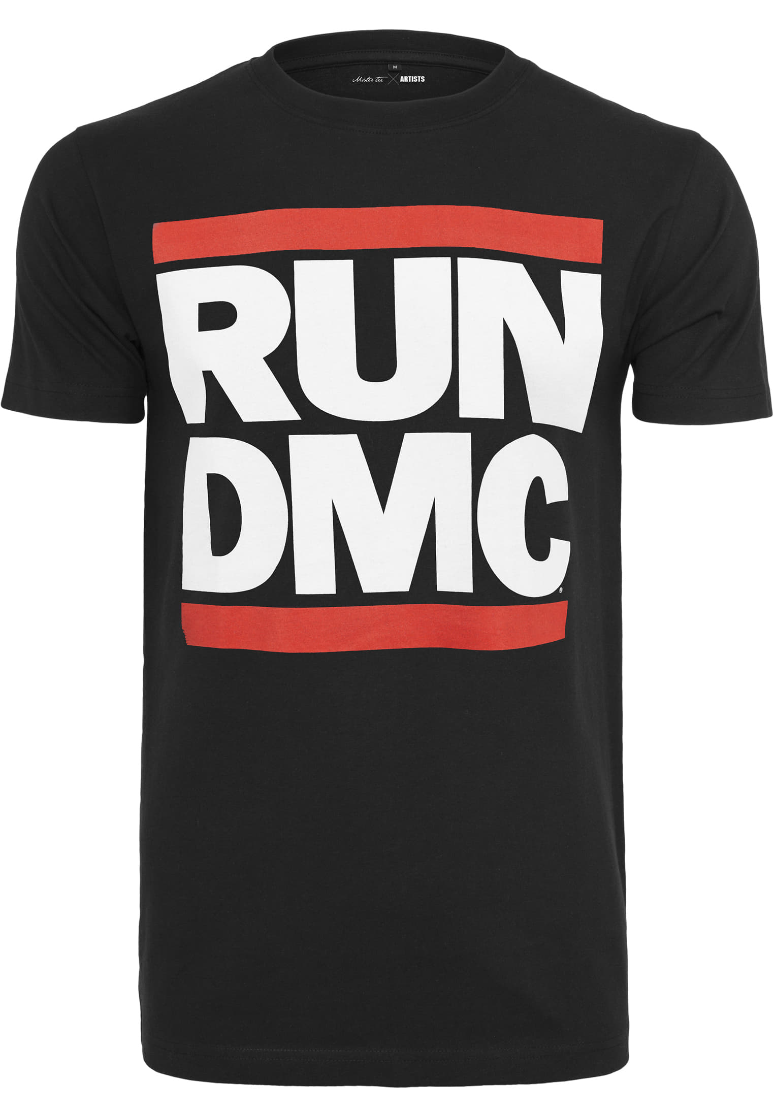 Trička Urban Classics Run DMC Logo Tee Black