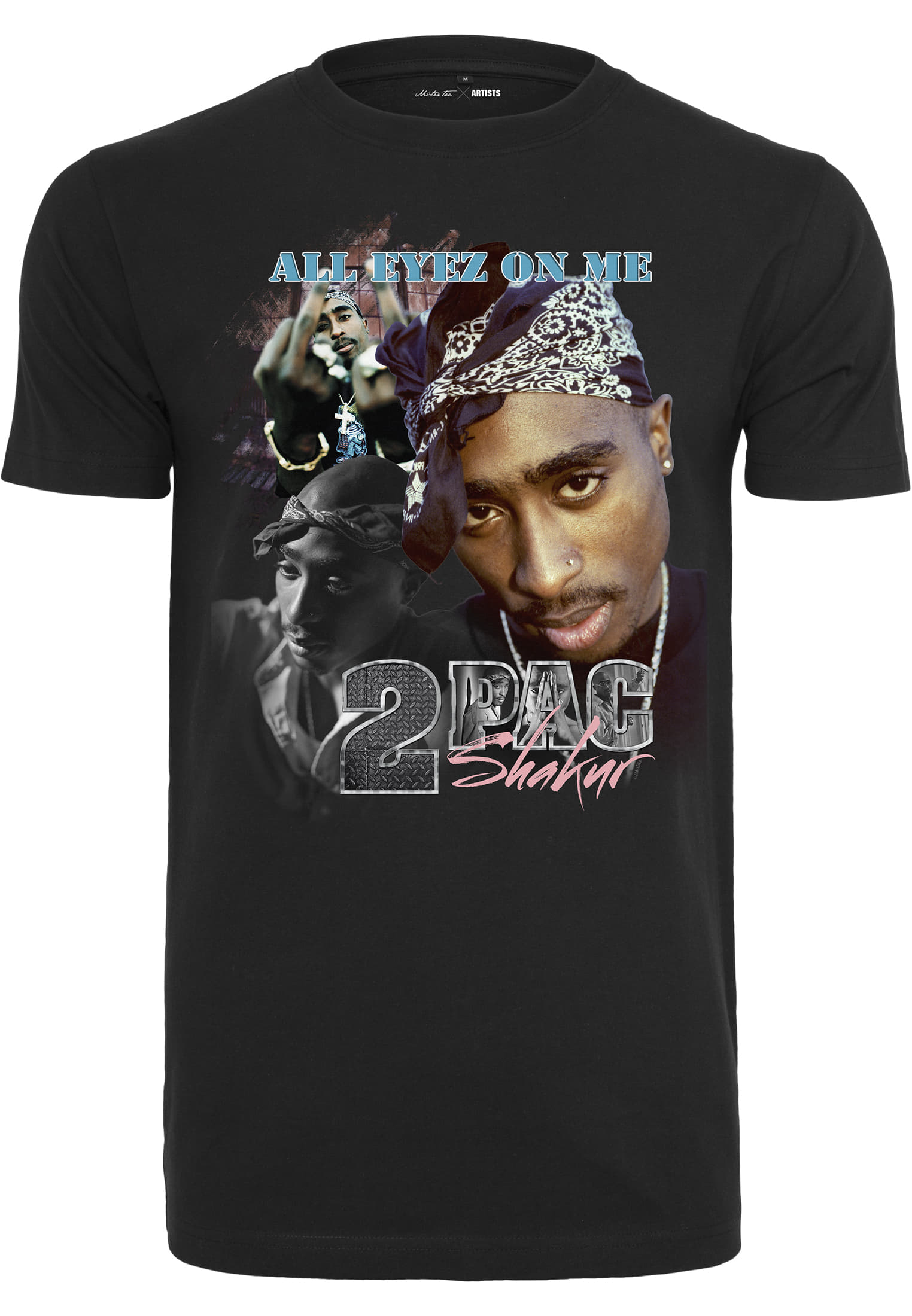 T-paidat Urban Classics Tupac Retro Tee Black